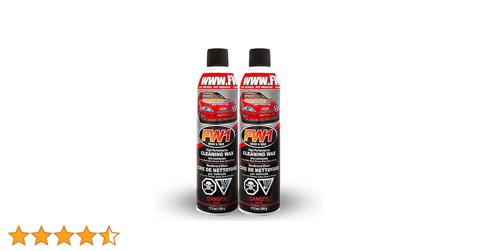 2-Pack - FW1 Waterless Car Wash & Wax with Carnauba for